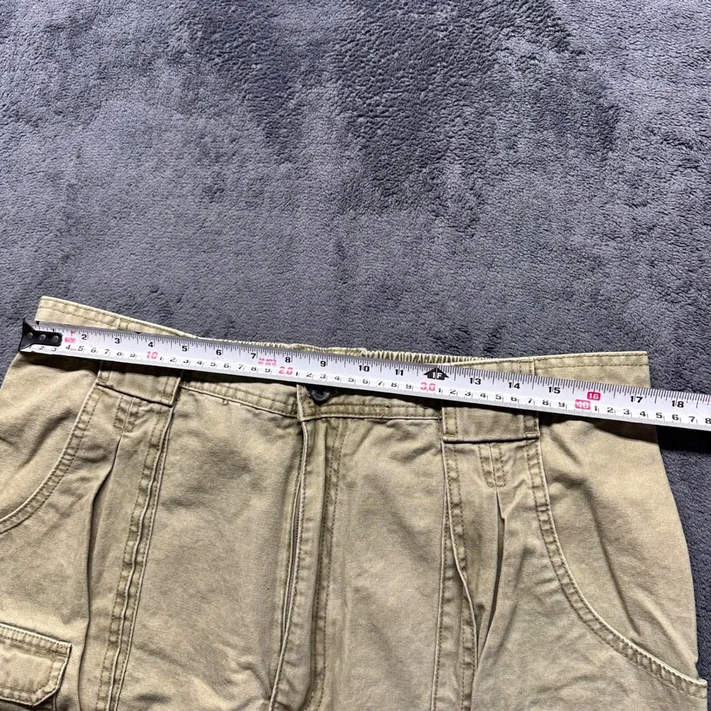 RedHead Safari Cargo Shorts Mens 38 Tan Cotton Elastic Waist Outdoor Hiking 7